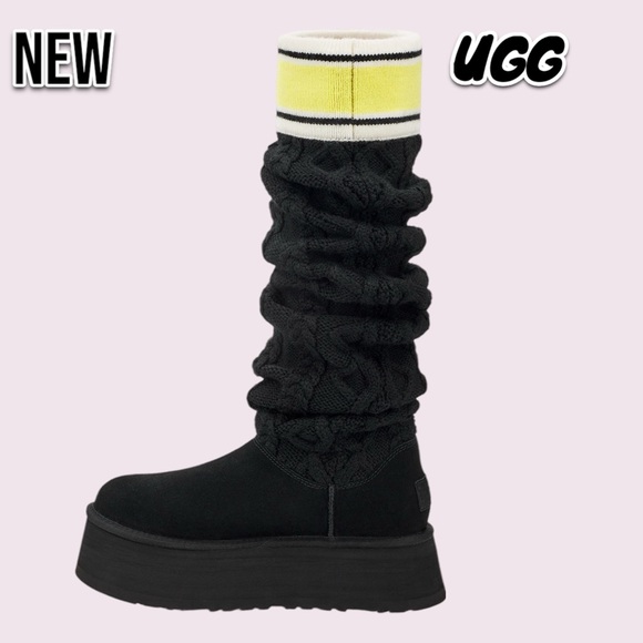 New In Box NWT UGG Sweater Letter Tall Boot (Women) - Picture 6 of 7